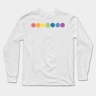 Chakra mandalas horizontally Long Sleeve T-Shirt